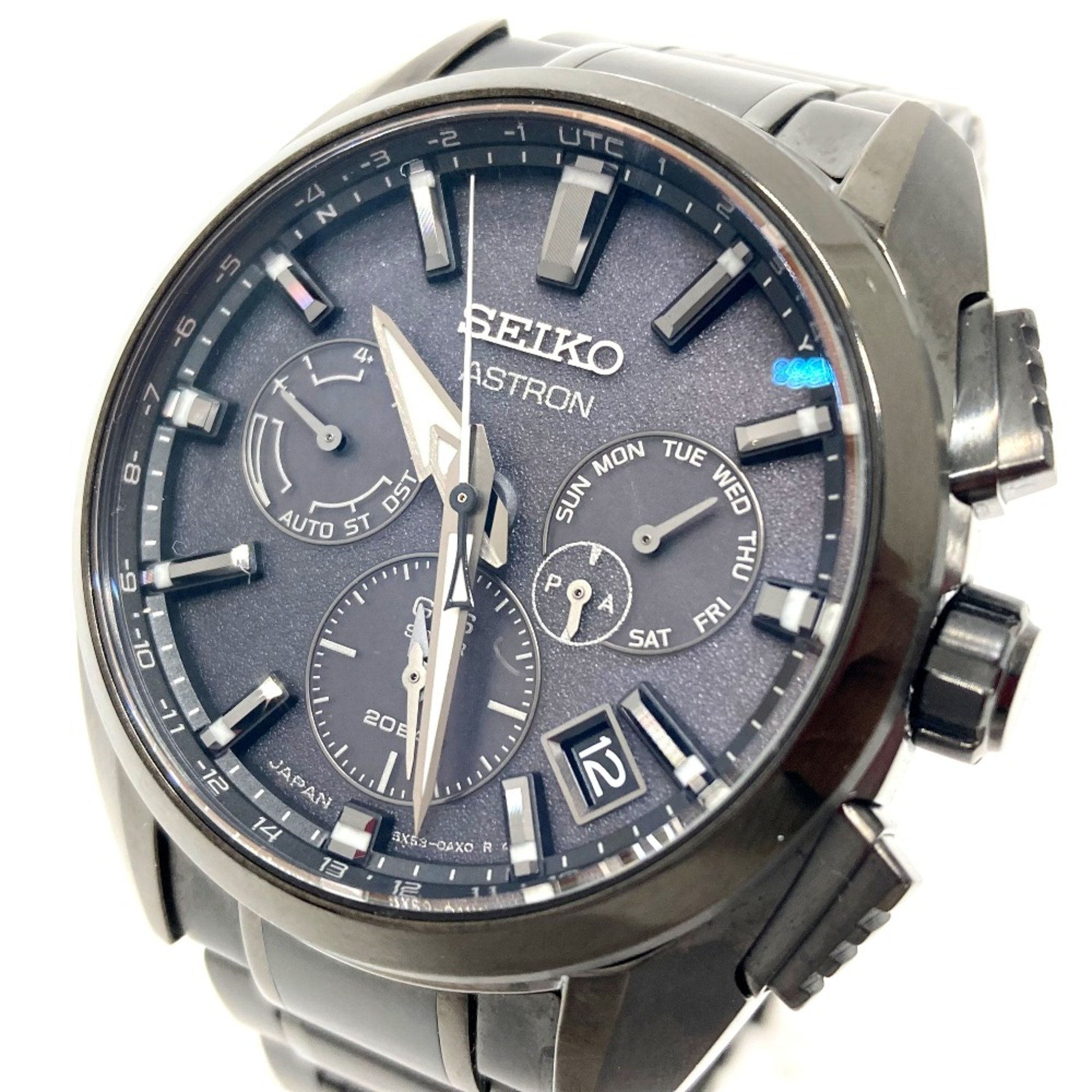 Seiko SBXC069/5X53-0AV0 Astron Global Line Solar radio wave Wristwatch Black