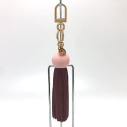 Tory Burch Key Holder Tassel Bag Charm wine-red