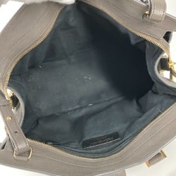 Yves Saint Laurent 400666 Y logo Tote Bag Bag 2WAY Bag Shoulder Bag Crossbody Hand Bag gray Gold