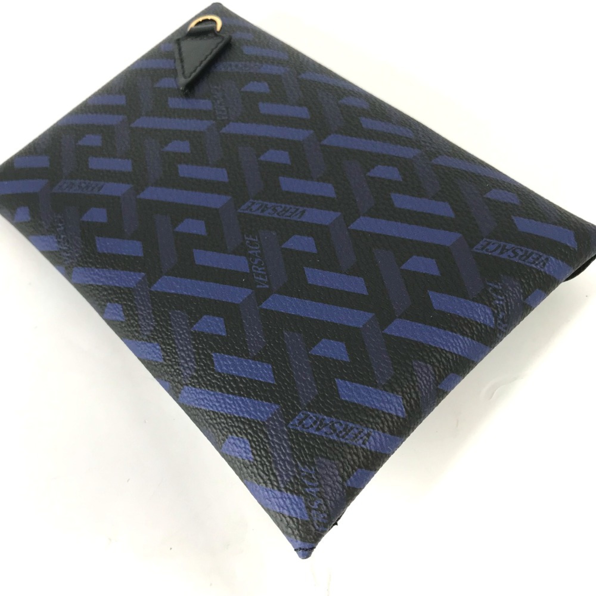 Versace clutch bag bag Pouch blue Black