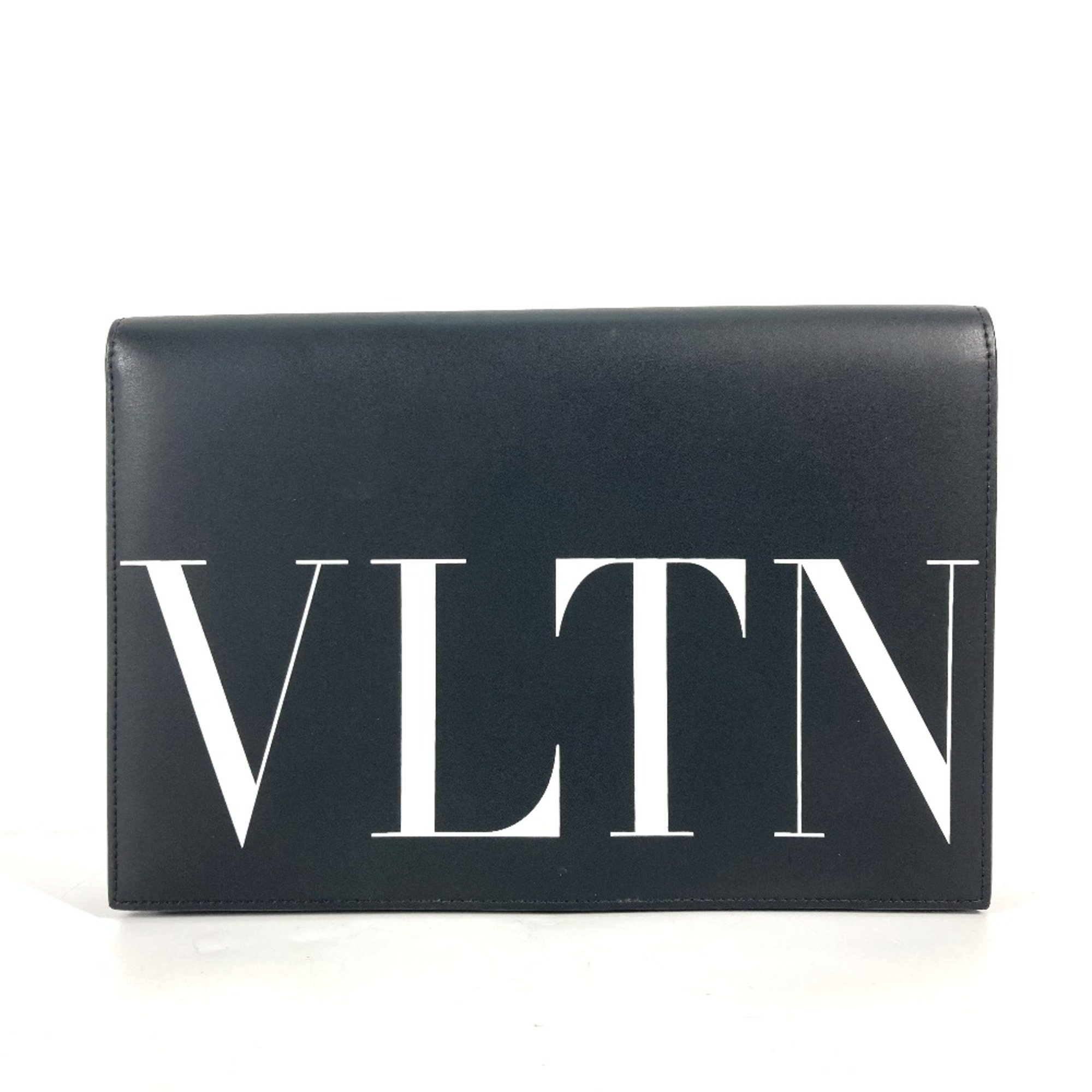 Valentino Bag Bicolor Pouch Two fold Clutch bag Black White