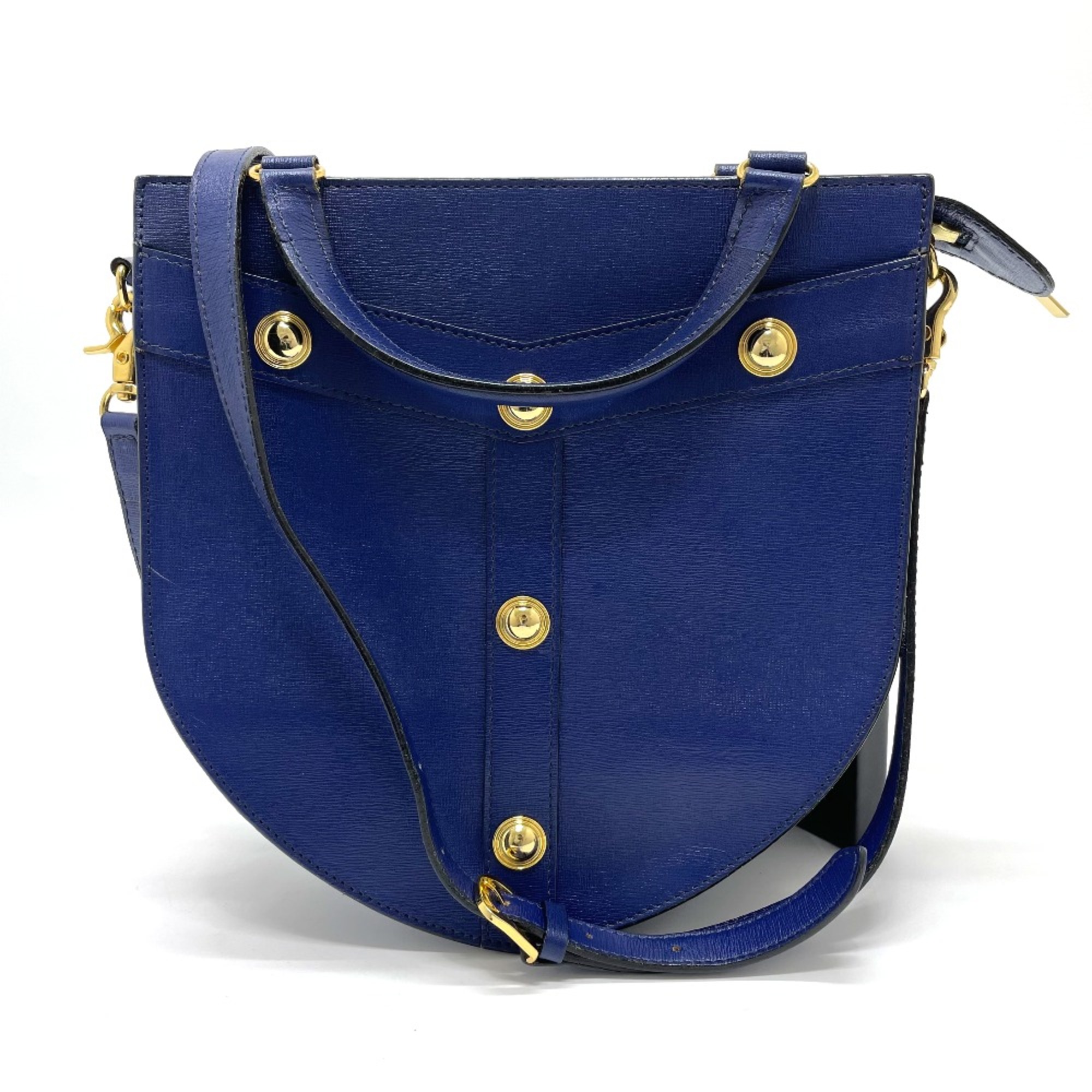 Versace vintage Bag Shoulder Bag Blue x GoldHardware