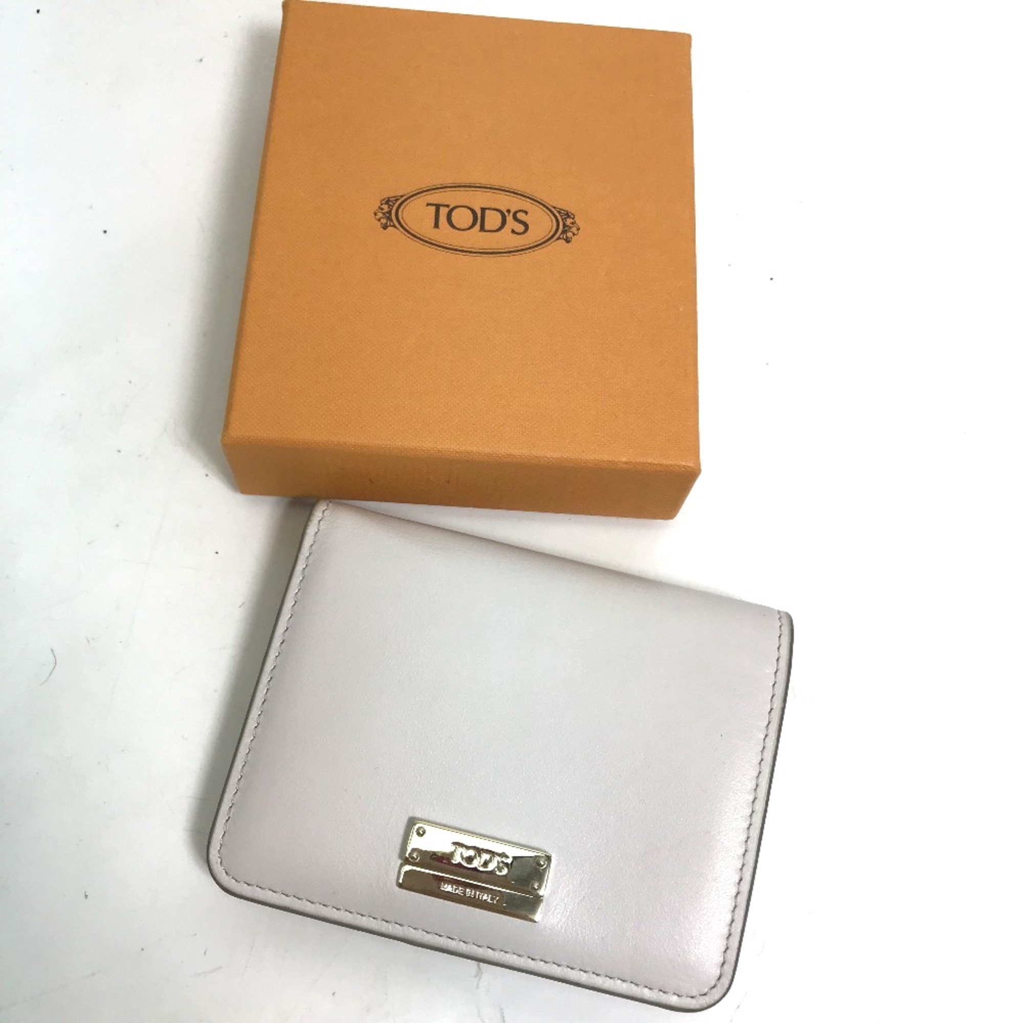 Tods logo Folded wallet Gray Based