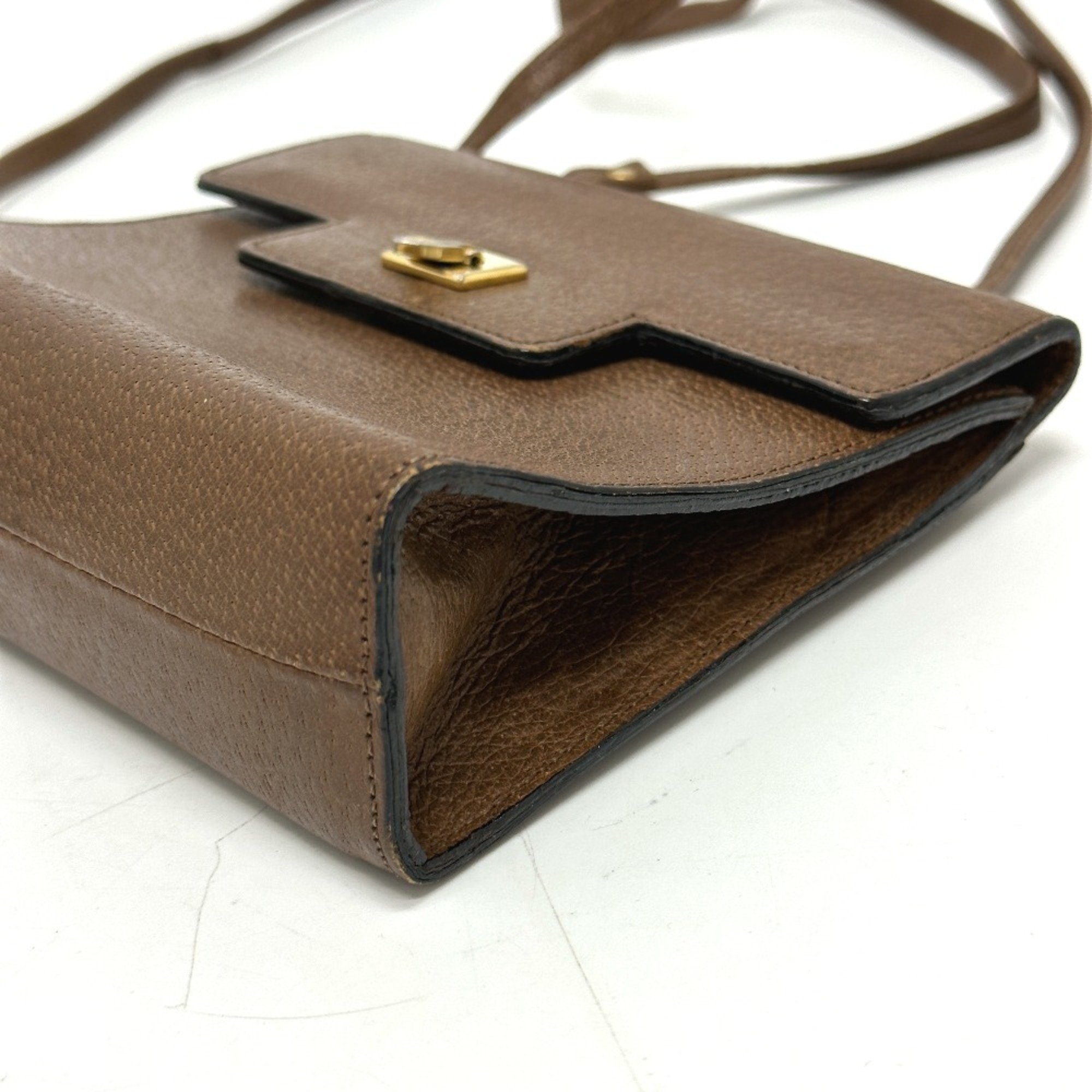 Valentino-Galavani logo vintage Shoulder Bag Brown