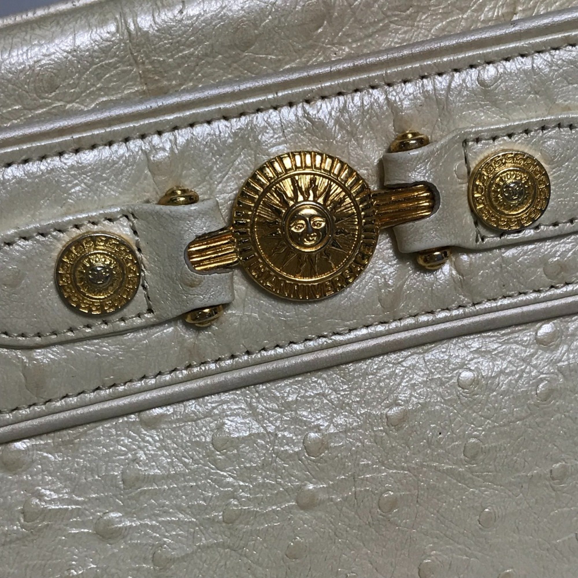 Versace bag embossed Shoulder Bag Beige