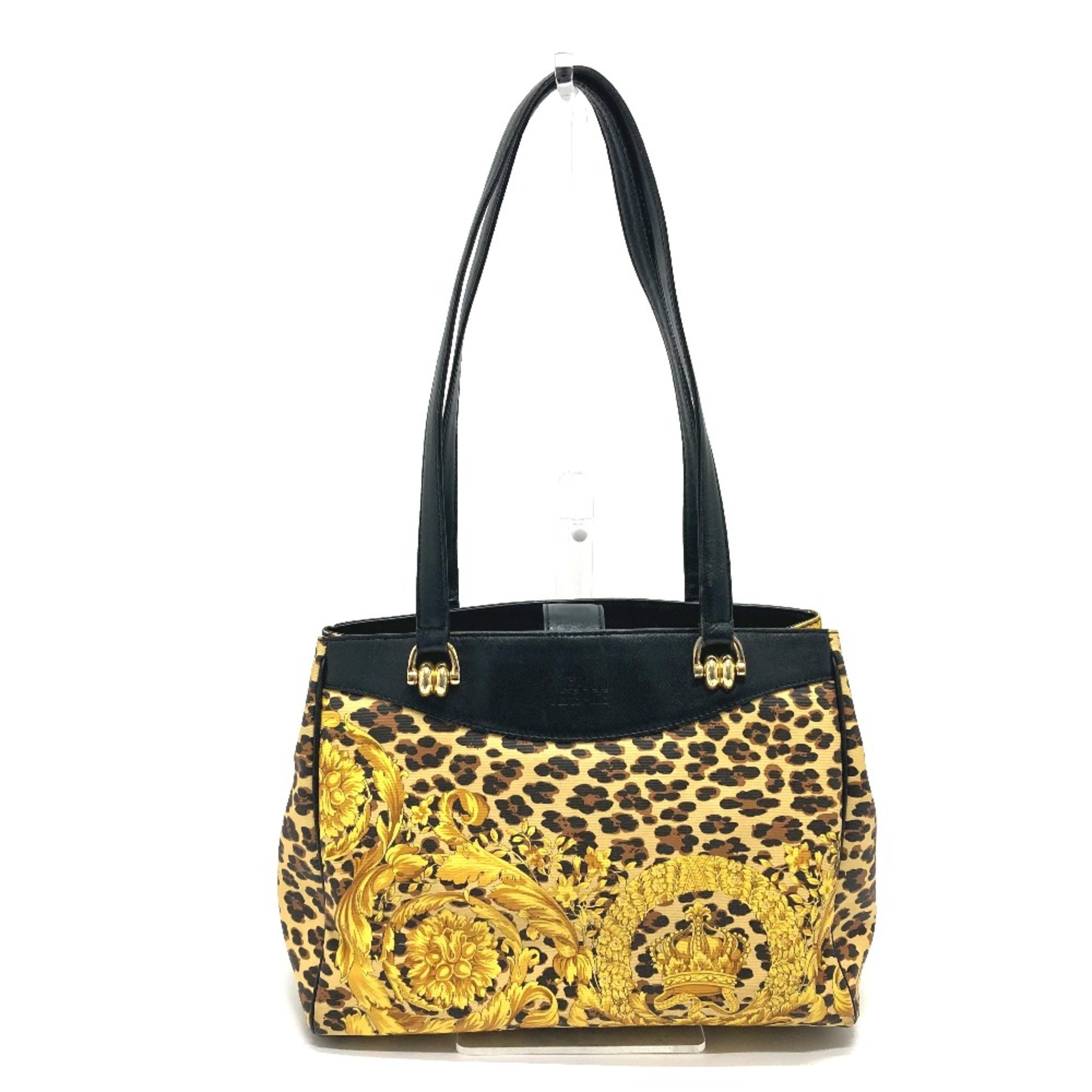 Versace Old Versace bag shawl Tote Bag Yellow Based x Black