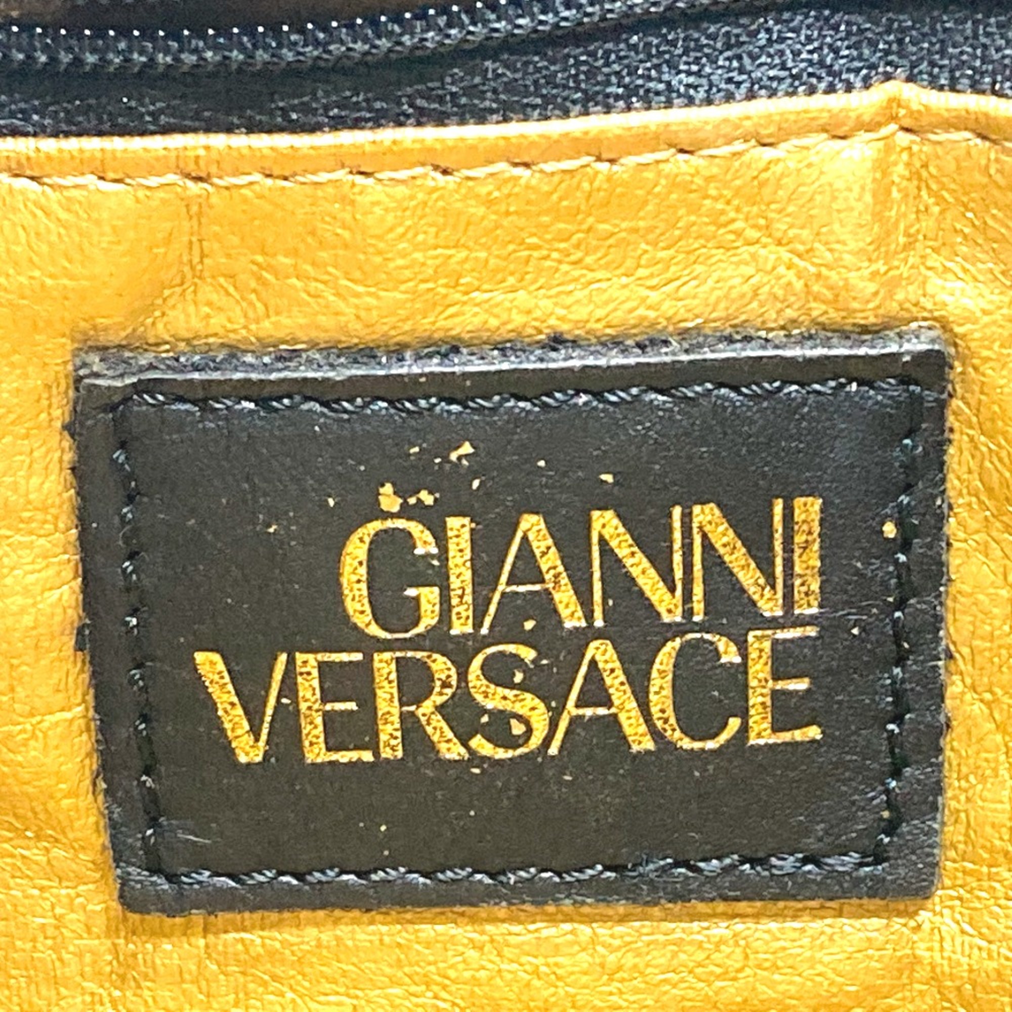 Versace Old Versace bag shawl Tote Bag Yellow Based x Black