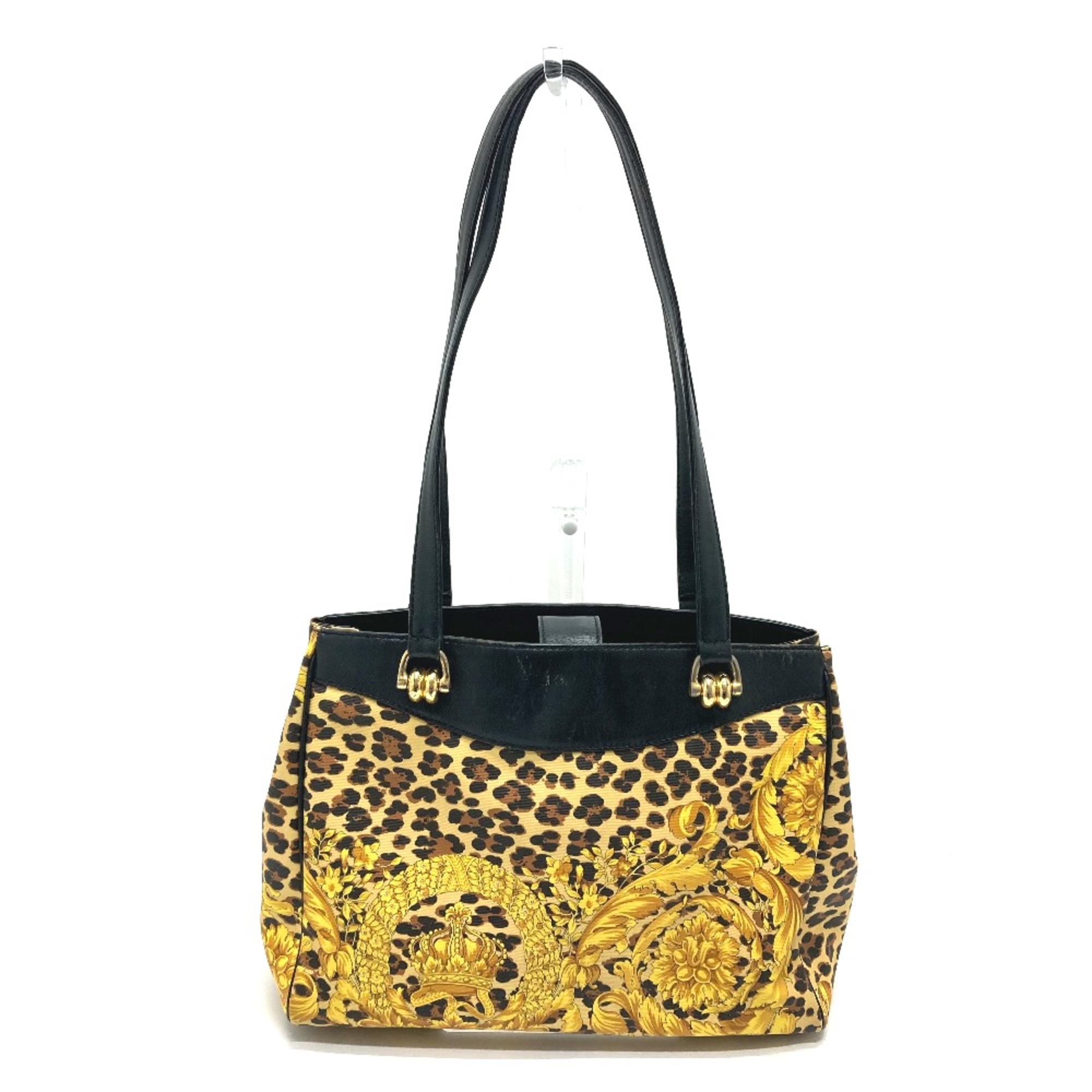 Versace Old Versace bag shawl Tote Bag Yellow Based x Black