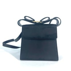 Salvatore Ferragamo Ribon Ribbon Pochette Crossbody Flap Bag Shoulder Bag Black