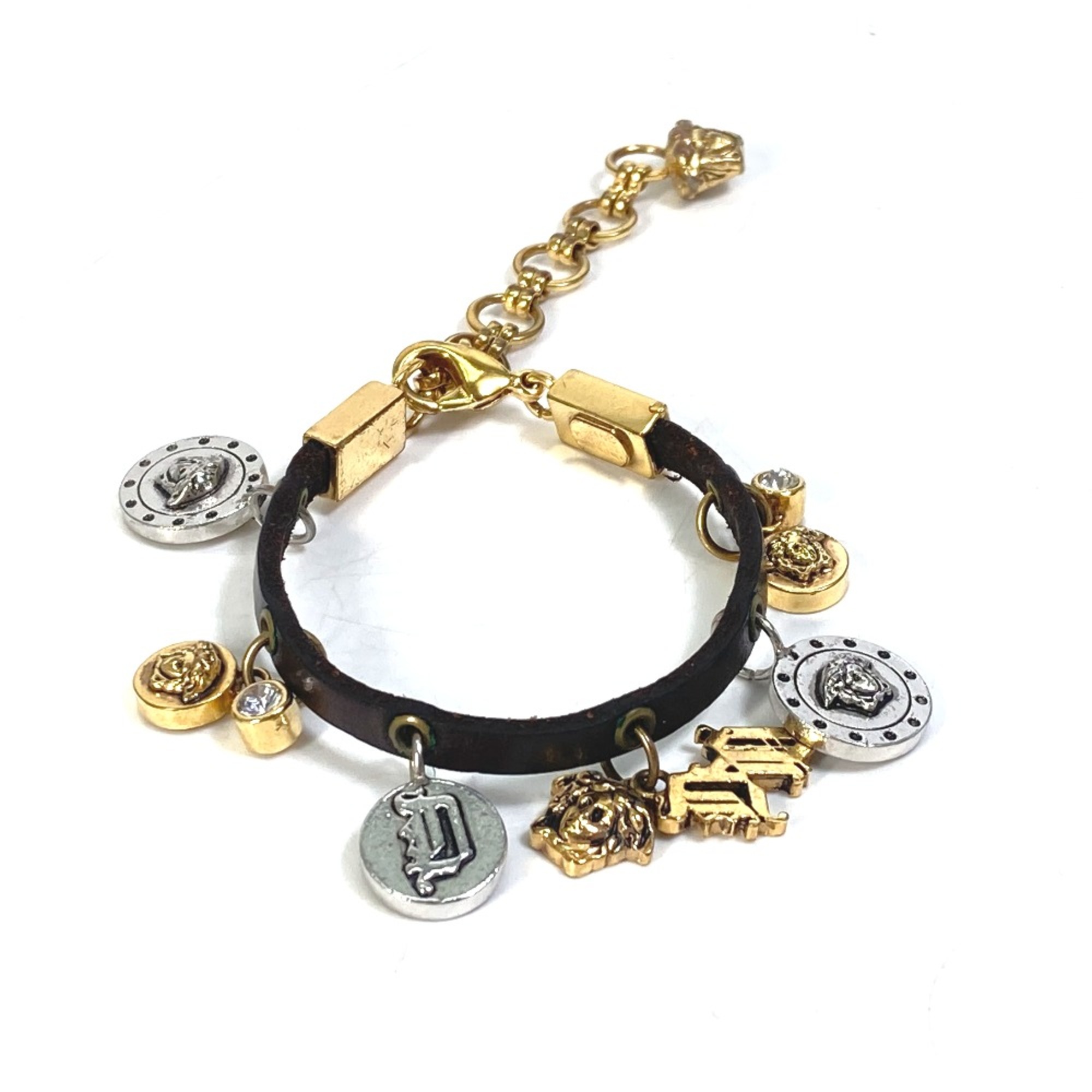 Versace Accessories Bracelet Black Gold