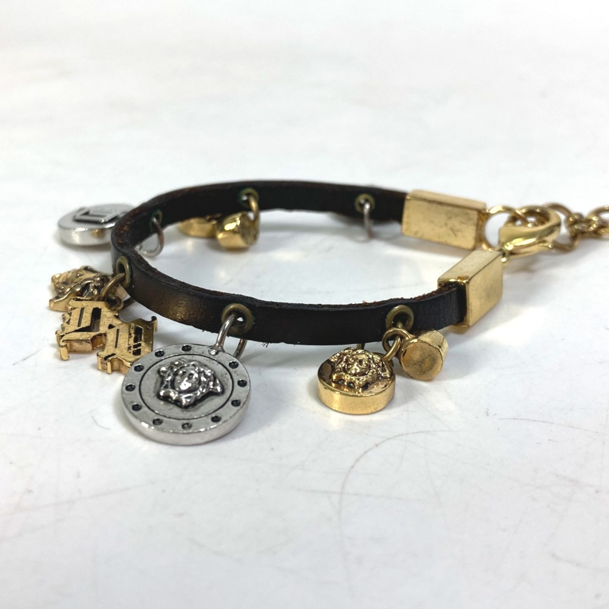 Versace Accessories Bracelet Black Gold