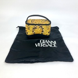 Versace Overall handle Bag Hand Bag Vanity bag yellow