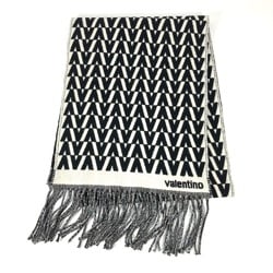 Valentino bicolor fringe Scarf Black White