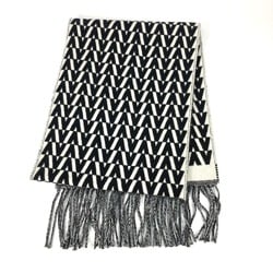 Valentino bicolor fringe Scarf Black White