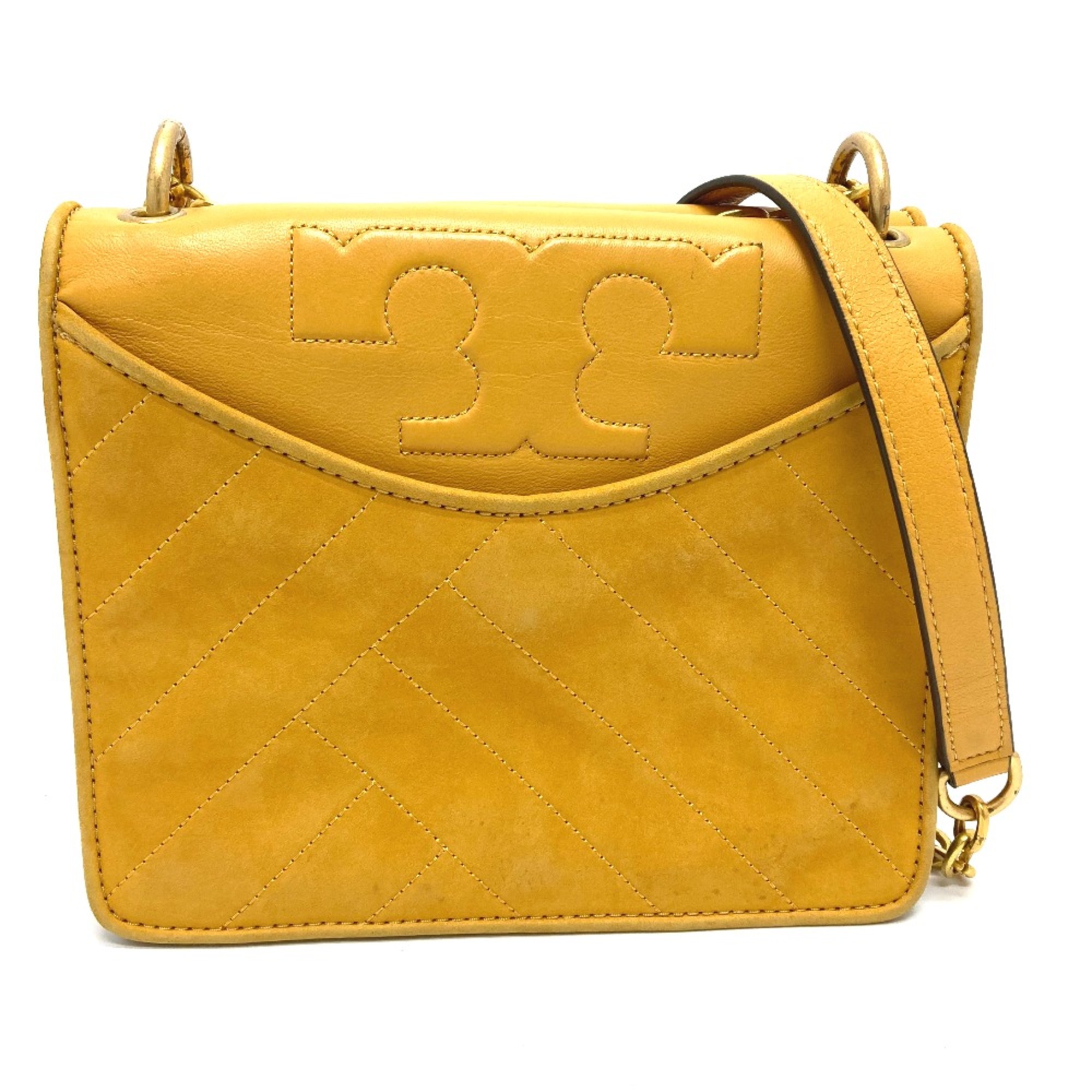 Tory Burch logo Bag Chain Pochette Shoulder Bag yellow