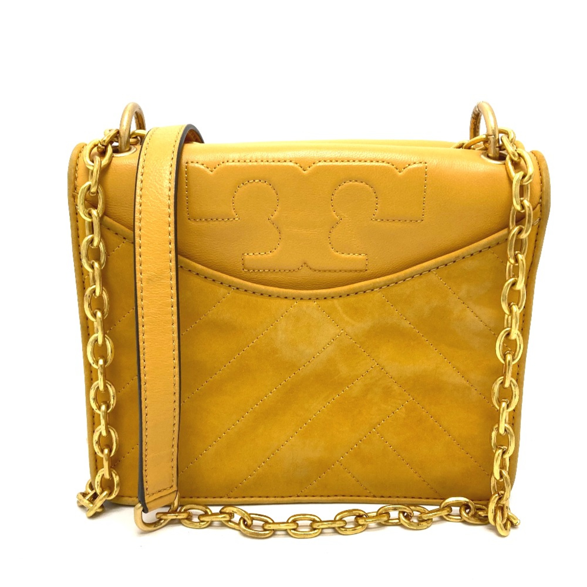 Tory Burch logo Bag Chain Pochette Shoulder Bag yellow