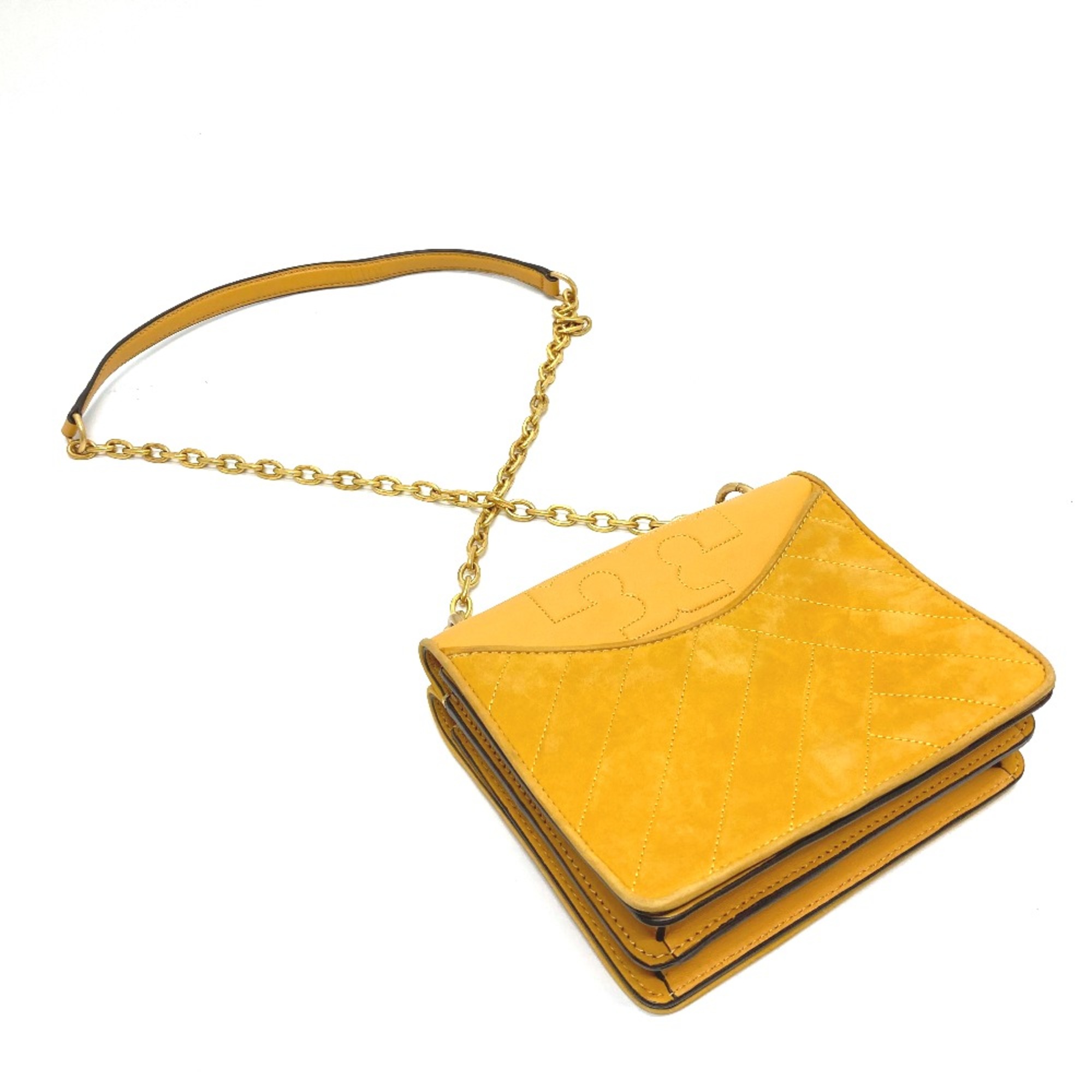 Tory Burch logo Bag Chain Pochette Shoulder Bag yellow