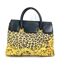 Versace Shoulder Bag Tote Bag Shoulder bag vintage with flap Hand Bag yellow Black