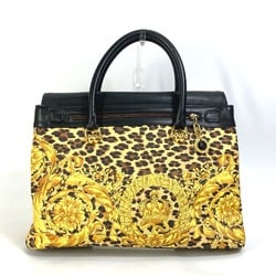 Versace Shoulder Bag Tote Bag Shoulder bag vintage with flap Hand Bag yellow Black