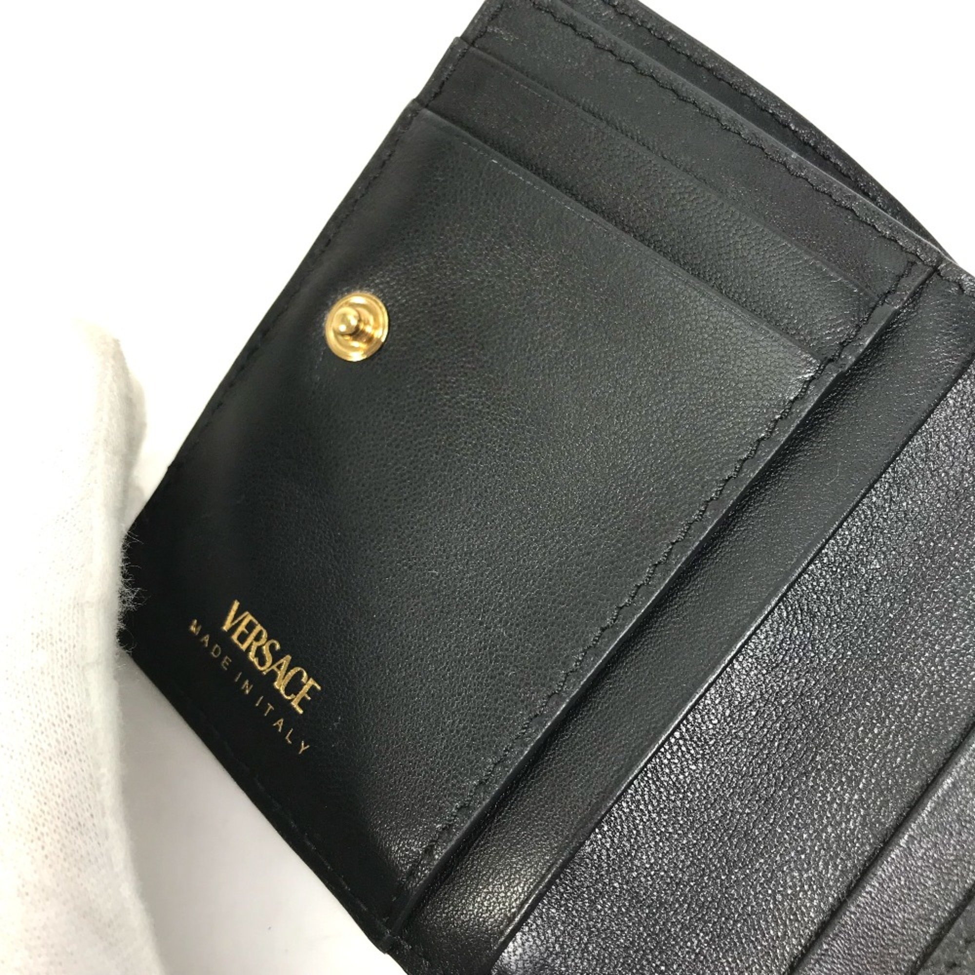 Versace Compact wallet Folded wallet Black