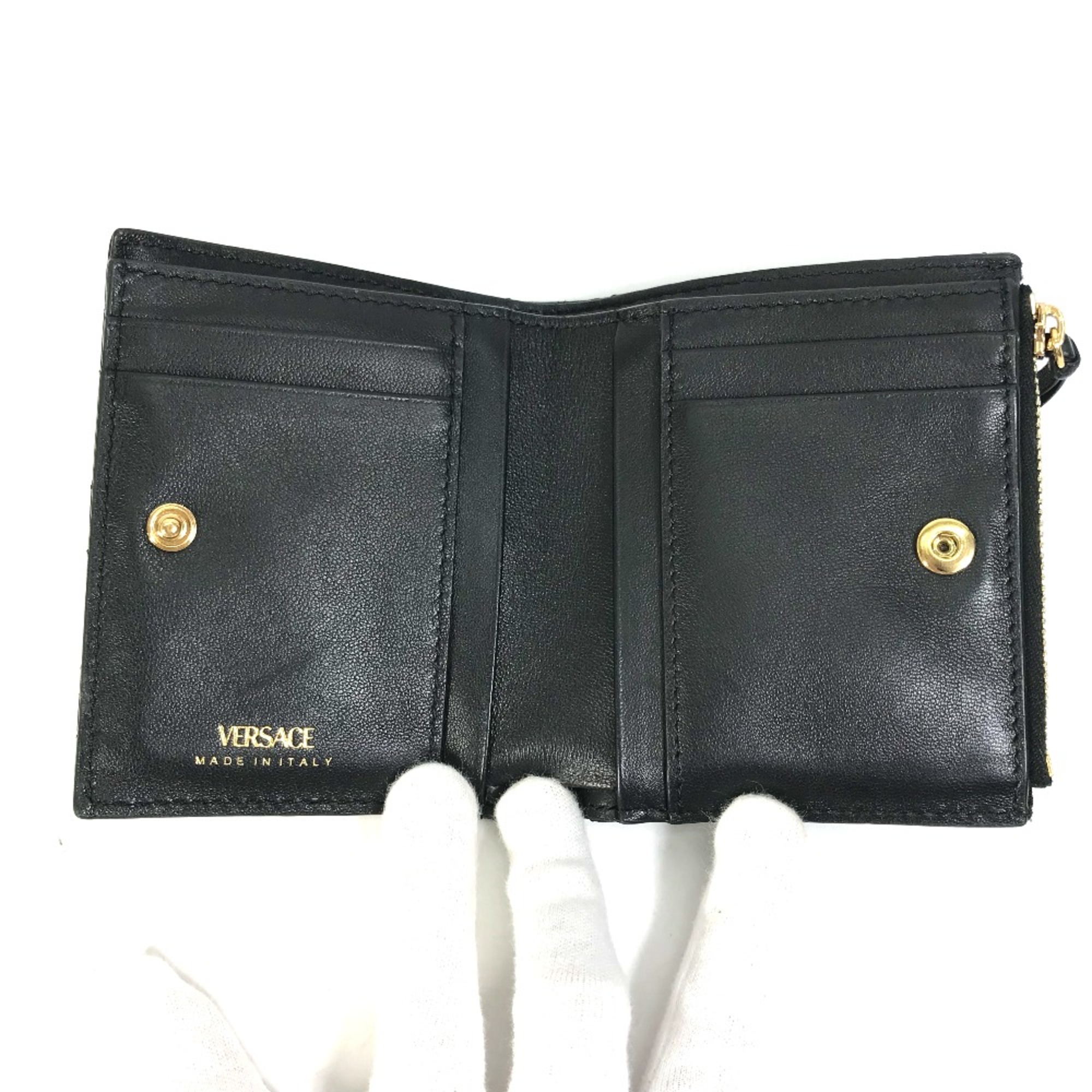 Versace Compact wallet Folded wallet Black