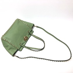 Valentino-Galavani Rock studs 2WAY bag bag Shoulder Bag Green GoldHardware