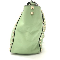 Valentino-Galavani Rock studs 2WAY bag bag Shoulder Bag Green GoldHardware