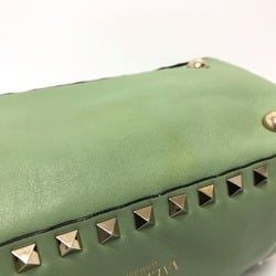 Valentino-Galavani Rock studs 2WAY bag bag Shoulder Bag Green GoldHardware