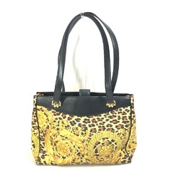 Versace vintage Tote Bag Shoulder bag Shoulder Bag yellow Black