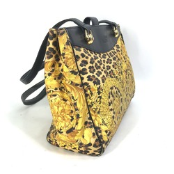 Versace vintage Tote Bag Shoulder bag Shoulder Bag yellow Black