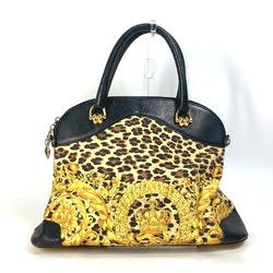 Versace Tote Bag Shoulder Bag vintage Hand Bag yellow Black