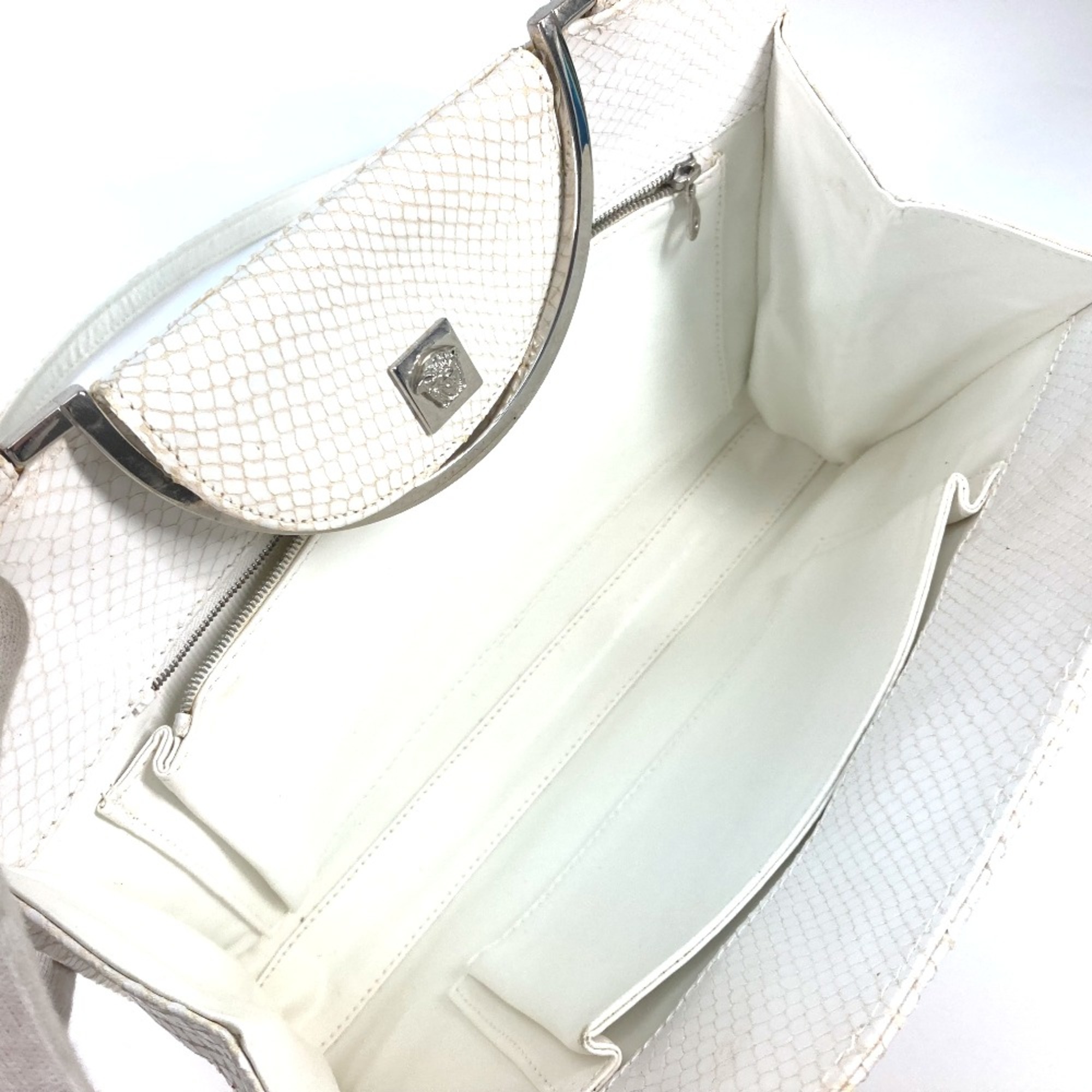 Versace Medusa Vintage 2WAY Crossbody Shoulder Bag Hand Bag White