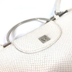 Versace Medusa Vintage 2WAY Crossbody Shoulder Bag Hand Bag White