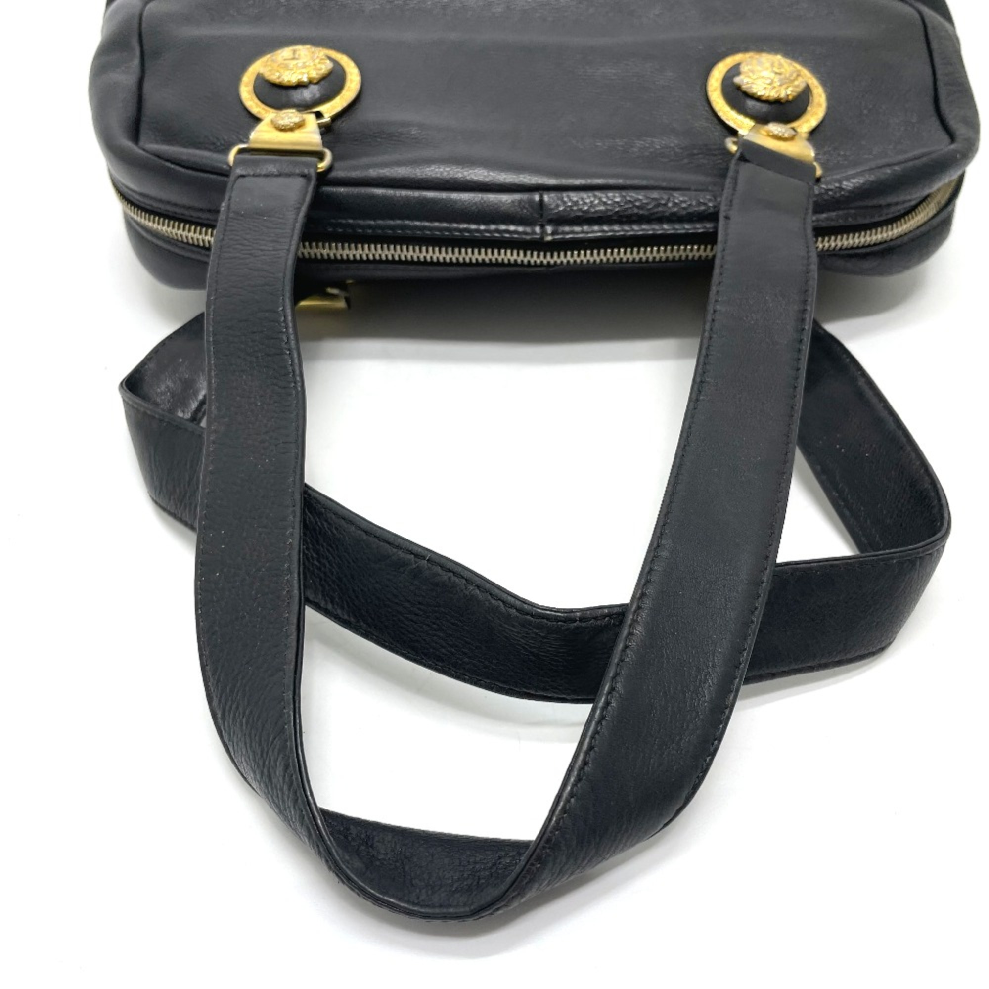 Gianni-Versace Shoulder Bag Duffle Bag Hand Bag Black