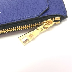 Versace Fragment case Wallet Coin Compartment with strap coin purse blue