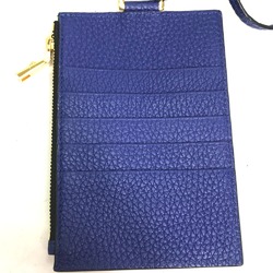 Versace Fragment case Wallet Coin Compartment with strap coin purse blue