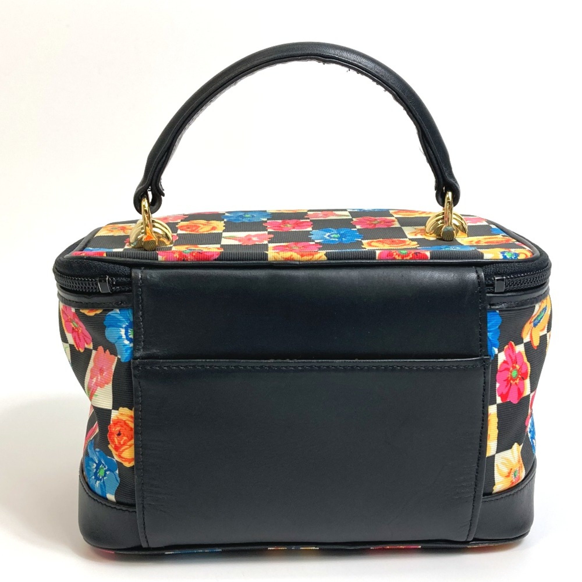 Versace Bag Hand Bag Vanity bag Black x Multicolore