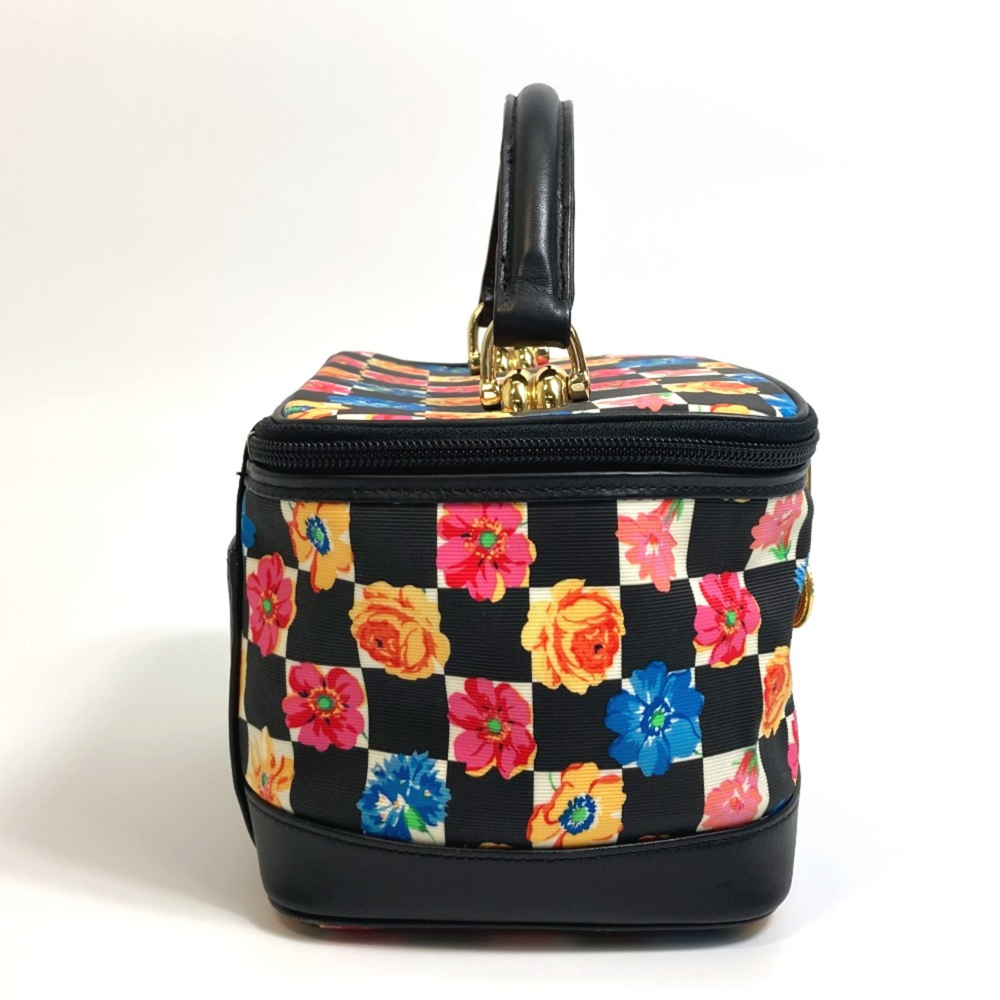 Versace Bag Hand Bag Vanity bag Black x Multicolore