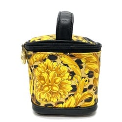 Versace Leopard Bag Hand Bag Vanity bag Yellow x Black