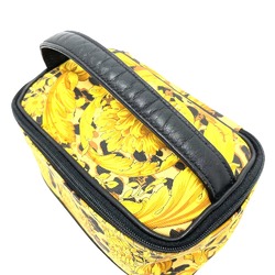 Versace Leopard Bag Hand Bag Vanity bag Yellow x Black