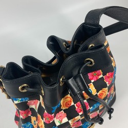 Versace Floral chain bag Drawstring crossbody Shoulder Bag Multicolore Black