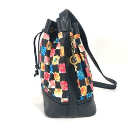 Versace Floral chain bag Drawstring crossbody Shoulder Bag Multicolore Black