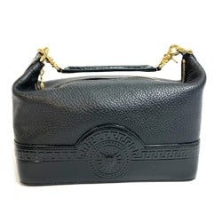 Versace Pouch Bag Hand Bag Vanity bag Black GoldHardware