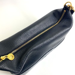 Versace Pouch Bag Hand Bag Vanity bag Black GoldHardware