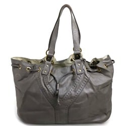 Yves Saint Laurent reversible Bag Shoulder Bag Tote Bag Charcoal Gray Based WhiteBased