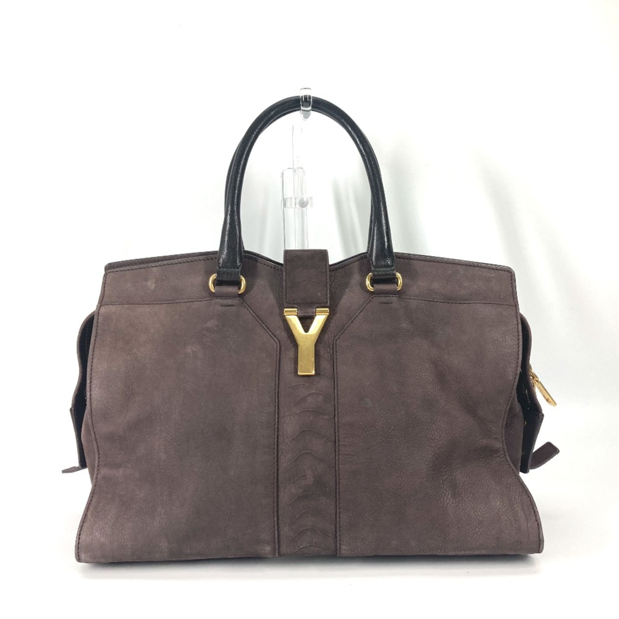 Yves Saint Laurent 279079 Y logo bag shoulder bag Tote Bag BrownBased