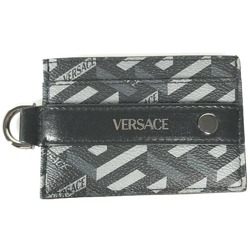 Versace With D-ring Business Card Holder Pass Case Card Case Black gray