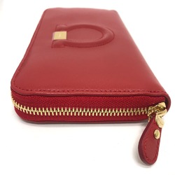 Salvatore Ferragamo Gancini Wallet Long Wallet Red GoldHardware