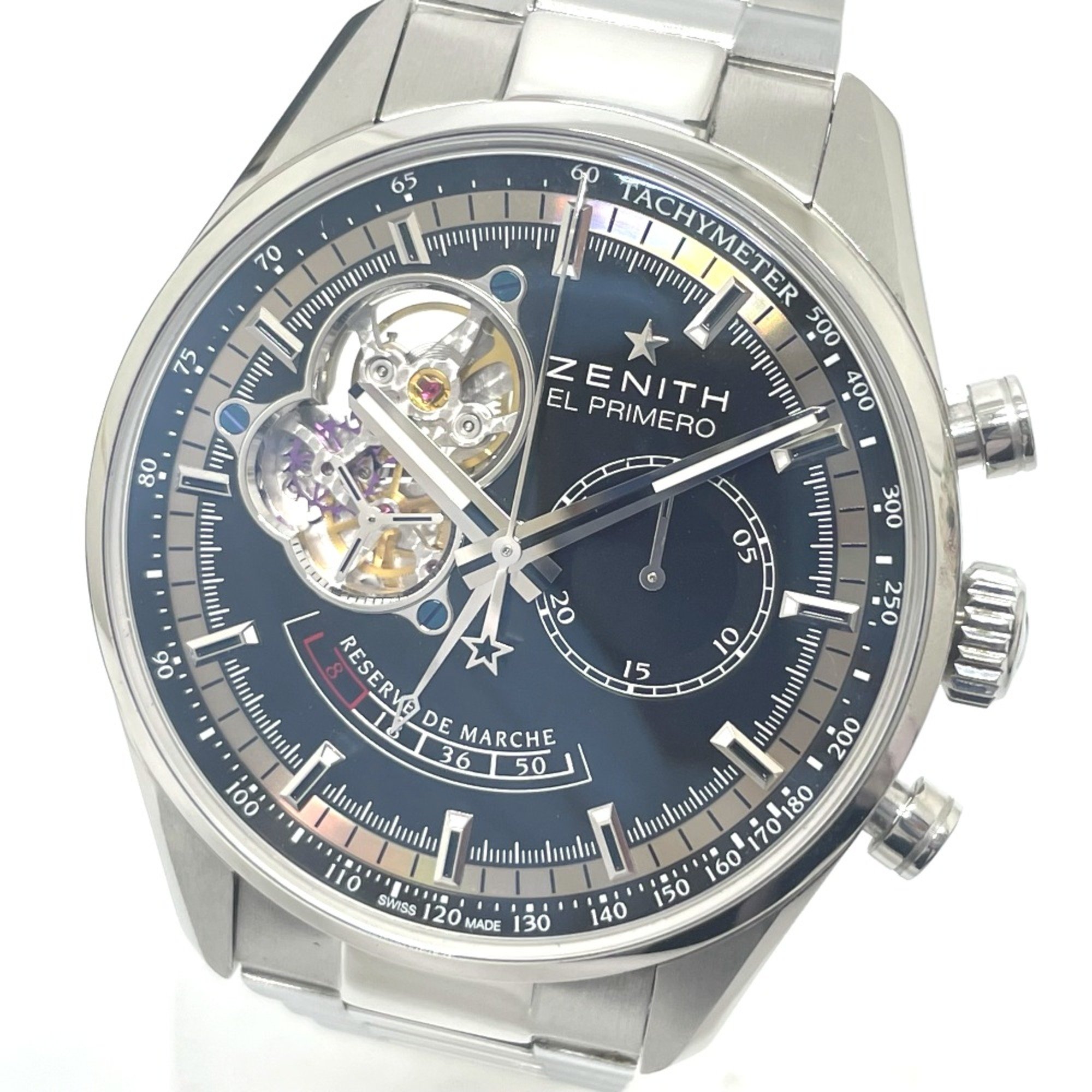 Zenith 03.2080.4021 El Primero Chronomaster Automatic Wristwatch Silver