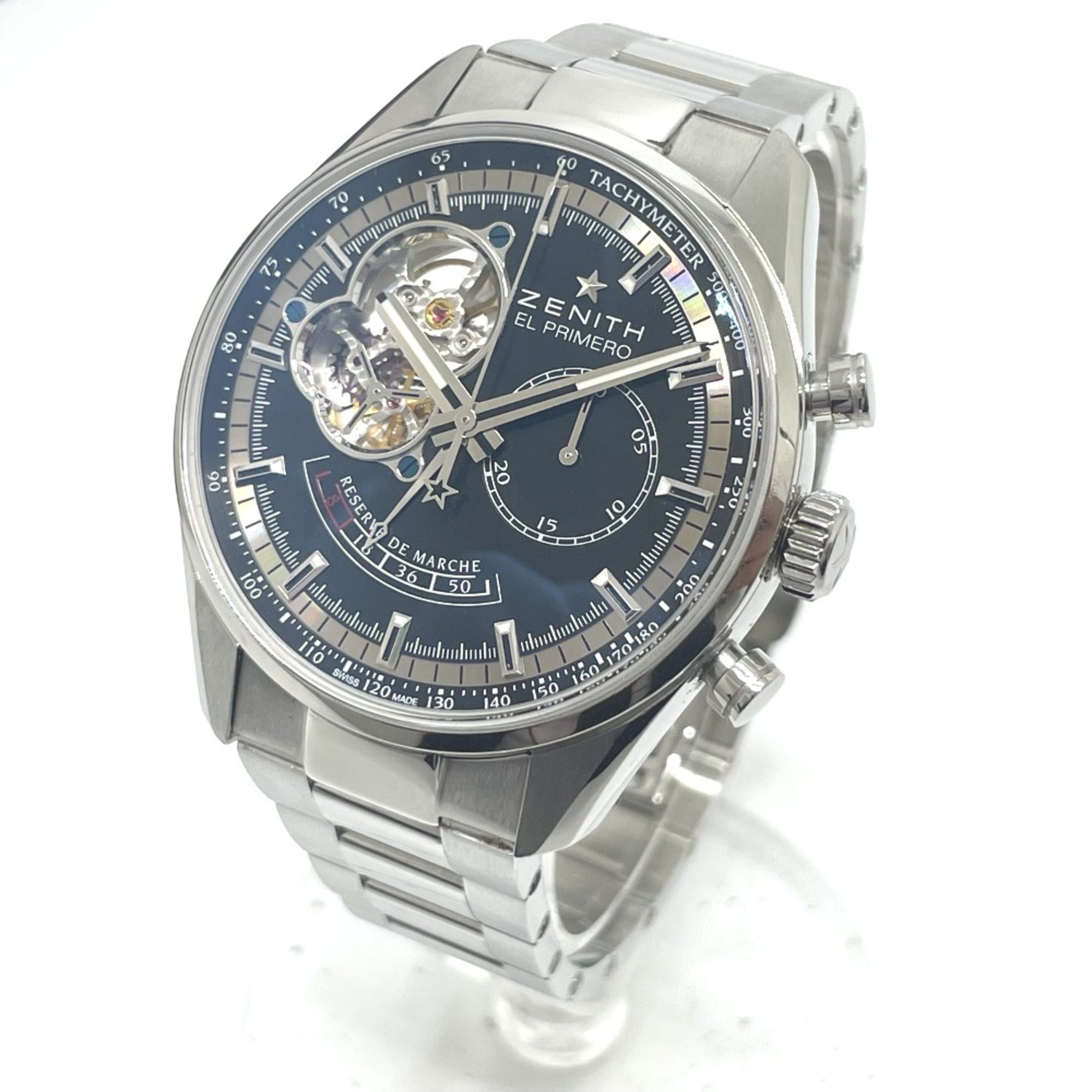 Zenith 03.2080.4021 El Primero Chronomaster Automatic Wristwatch Silver